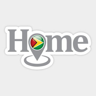 Guyana My Home with Google Maps Locate Icon Sticker